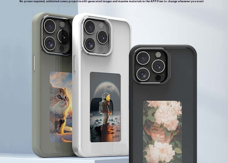 NFC Projection Screen Four-color E-ink Screen Bracket Phone Case